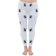 Housefly Drawing Motif Print Pattern Classic Winter Leggings