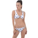 Housefly Drawing Motif Print Pattern Ring Detail Crop Bikini Set View1