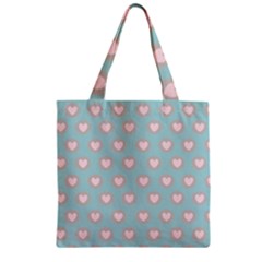 Stir Crazy For You - Blue  Zipper Grocery Tote Bag