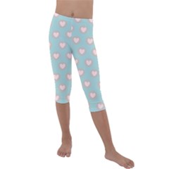 Stir Crazy For You - Blue  Kids  Lightweight Velour Capri Leggings 