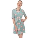 Stir Crazy For You - Blue  Belted Shirt Dress View1