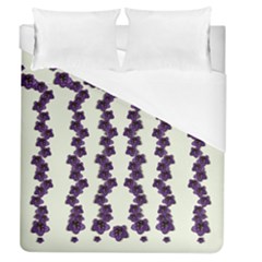 Blue Flowers Of Peace Small Of Love Duvet Cover (queen Size) by pepitasart