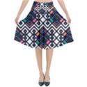 Boho Geometric Flared Midi Skirt View1