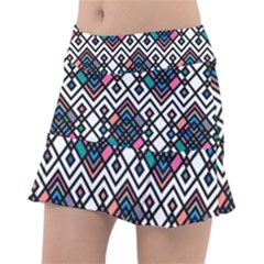 Boho Geometric Tennis Skorts