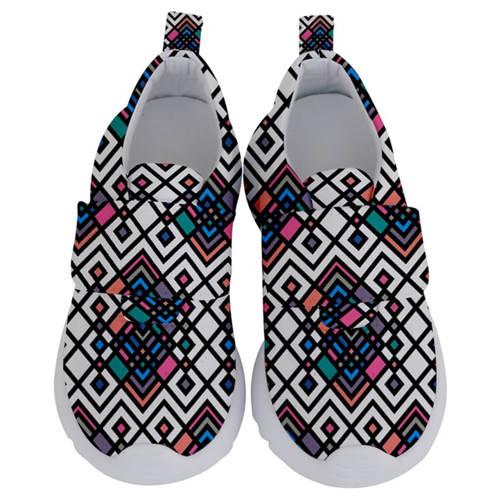 Boho Geometric Kids  Velcro No Lace Shoes