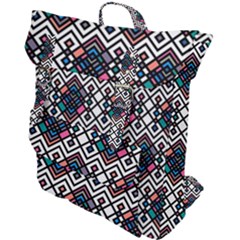 Boho Geometric Buckle Up Backpack