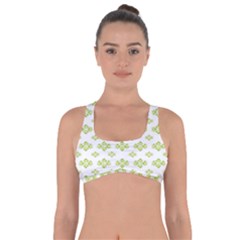 Bright Leaves Motif Print Pattern Design Got No Strings Sports Bra by dflcprintsclothing