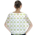 Bright Leaves Motif Print Pattern Design Batwing Chiffon Blouse View2