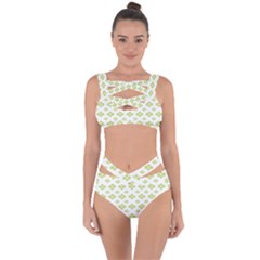 Bright Leaves Motif Print Pattern Design Bandaged Up Bikini Set  by dflcprintsclothing