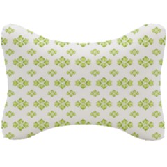 Bright Leaves Motif Print Pattern Design Seat Head Rest Cushion by dflcprintsclothing