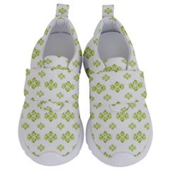 Bright Leaves Motif Print Pattern Design Kids  Velcro No Lace Shoes