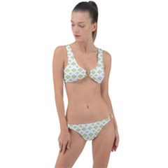 Bright Leaves Motif Print Pattern Design Ring Detail Crop Bikini Set by dflcprintsclothing