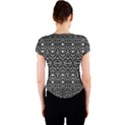 Ethnic Black And White Geometric Print Crew Neck Crop Top View2