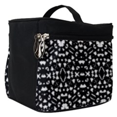 Ethnic Black And White Geometric Print Make Up Travel Bag (small)