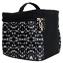 Ethnic Black And White Geometric Print Make Up Travel Bag (Small) View2