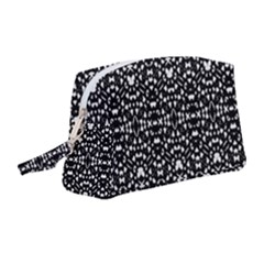 Ethnic Black And White Geometric Print Wristlet Pouch Bag (medium) by dflcprintsclothing