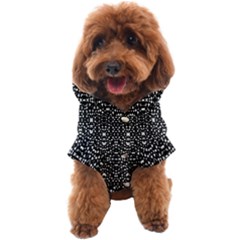 Ethnic Black And White Geometric Print Dog Coat