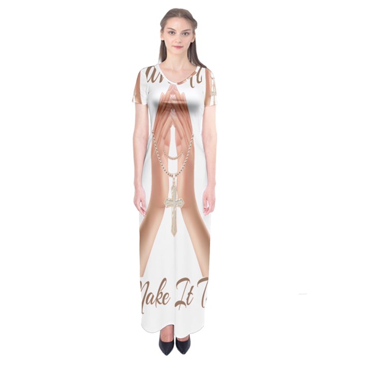 Panther World Limited Edition Prayer  Short Sleeve Maxi Dress