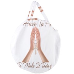 Panther World Limited Edition Prayer  Giant Round Zipper Tote