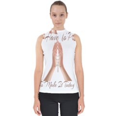 Panther World Limited Edition Prayer  Mock Neck Shell Top by Pantherworld143