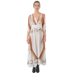 Panther World Limited Edition Prayer  Button Up Boho Maxi Dress