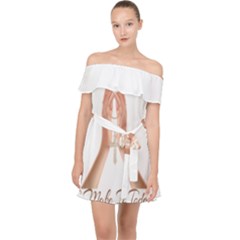 Panther World Limited Edition Prayer  Off Shoulder Chiffon Dress