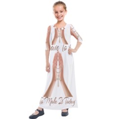 Panther World Limited Edition Prayer  Kids  Quarter Sleeve Maxi Dress by Pantherworld143