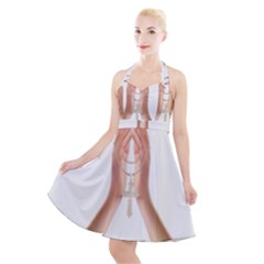 Panther World Limited Edition Prayer  Halter Party Swing Dress 