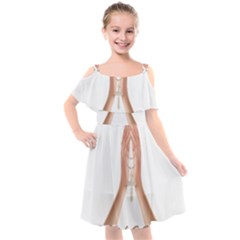 Panther World Limited Edition Prayer  Kids  Cut Out Shoulders Chiffon Dress