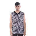 Leopard spots, white, brown black, animal fur print Men s Basketball Tank Top View1