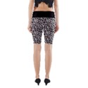 Leopard spots, white, brown black, animal fur print Yoga Cropped Leggings View2