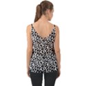 Leopard spots, white, brown black, animal fur print Chiffon Cami View2