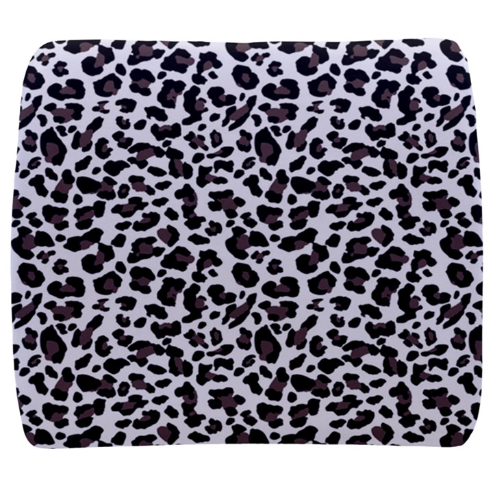 Leopard spots, white, brown black, animal fur print Back Support Cushion