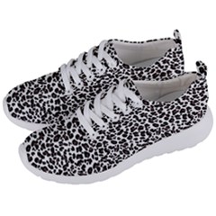 Leopard Spots, White, Brown Black, Animal Fur Print Men s Lightweight Sports Shoes by Casemiro