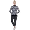 Leopard spots, white, brown black, animal fur print Casual Zip Up Jacket View2