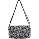 Leopard spots, white, brown black, animal fur print Removable Strap Clutch Bag View2