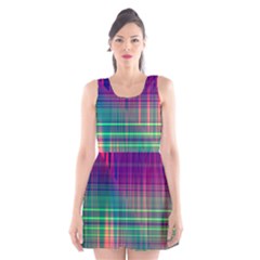 Glitch Scoop Neck Skater Dress