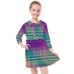 Glitch Kids  Quarter Sleeve Shirt Dress by Angelandspot