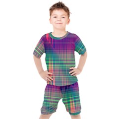 Glitch Kids  Tee And Shorts Set by Angelandspot