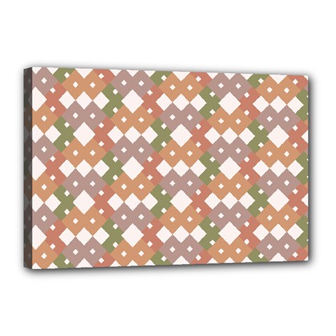 Squares And Diamonds Canvas 18  X 12  (stretched) by tmsartbazaar