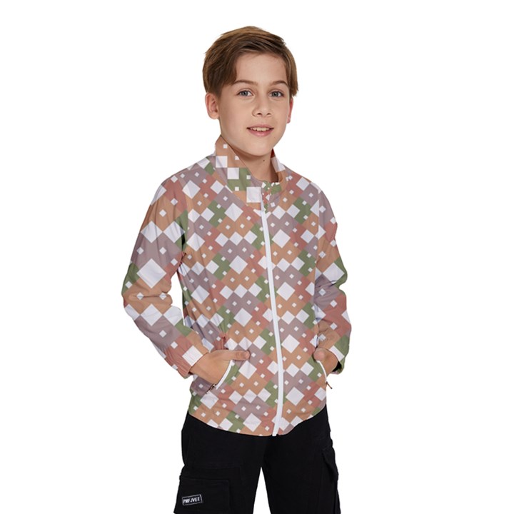 Squares And Diamonds Kids  Windbreaker