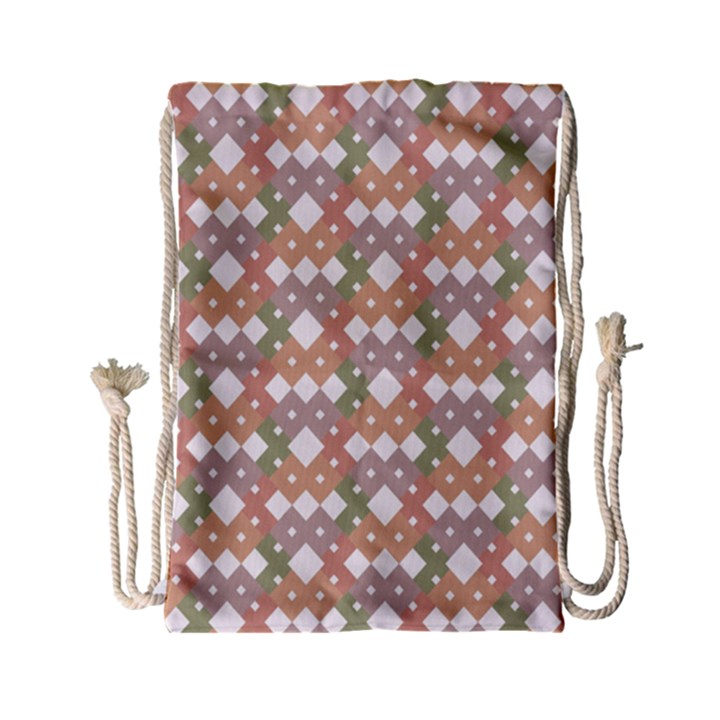 Squares And Diamonds Drawstring Bag (Small)