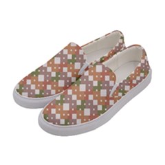 Squares And Diamonds Women s Canvas Slip Ons by tmsartbazaar