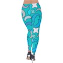 Cloudy Blue Moon Velvet Leggings View2