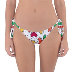 Geometric Fruity Reversible Bikini Bottom by tmsartbazaar