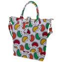 Geometric Fruity Buckle Top Tote Bag View1