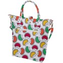 Geometric Fruity Buckle Top Tote Bag View2