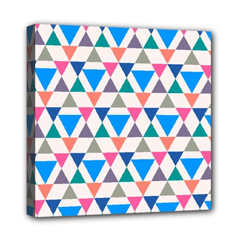 Multicolor Triangle Mini Canvas 8  X 8  (stretched) by tmsartbazaar