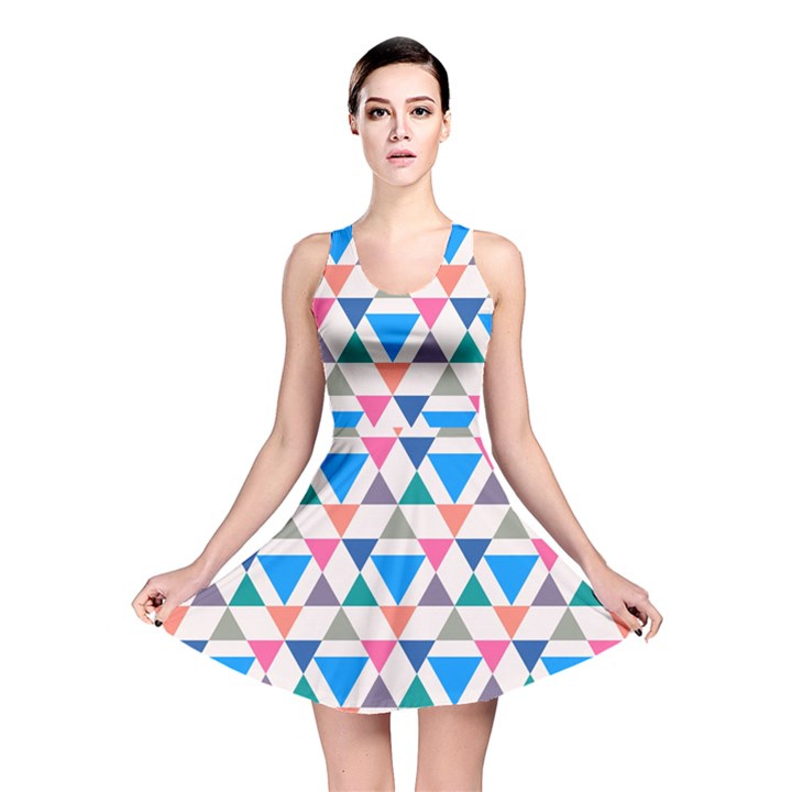 Multicolor Triangle Reversible Skater Dress