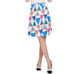 Multicolor Triangle A-line Skirt by tmsartbazaar